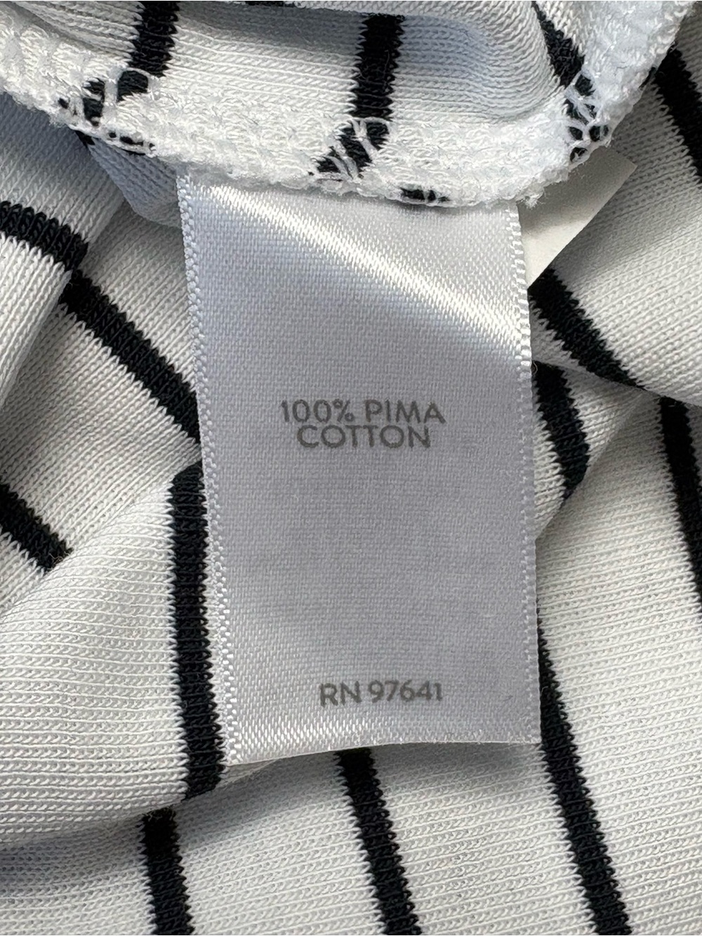 NWT J Jill Pima Cotton 3/4 Sleeve V-Neck Striped Tee Top White Midnight Blue 4X - Picture 7 of 9